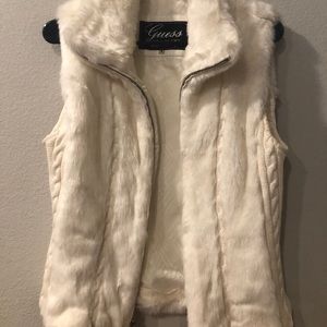 Vintage Guess faux fur vest